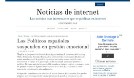 NOTICIAS INTER.NET: Los Políticos españoles suspenden en gestión emocional