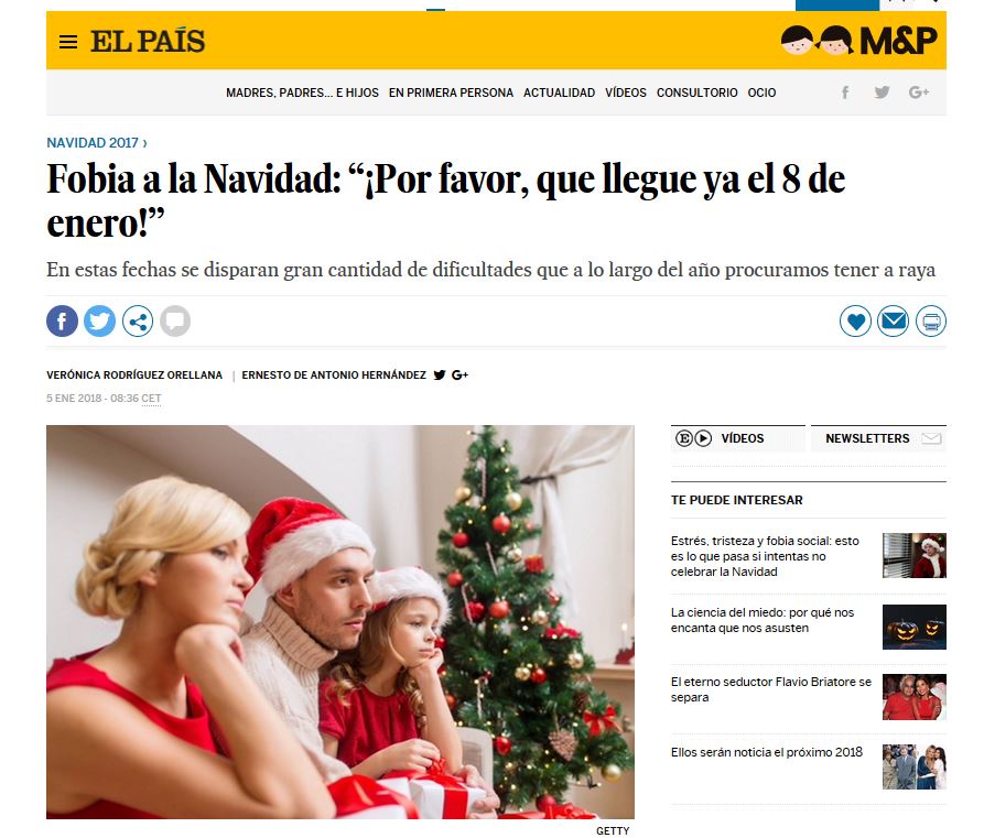 Fobia a la Navidad: “¡Por favor, que llegue ya el 8 de enero!